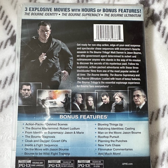 FREE SHIPPING!! 3 dvds Matt Damon  “The Bourne Trilogy” - Picture 3 of 5